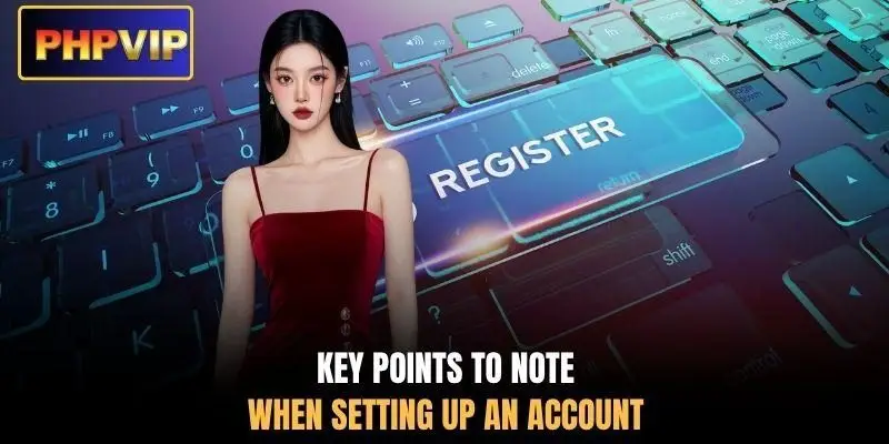 Key points to note when setting up an account